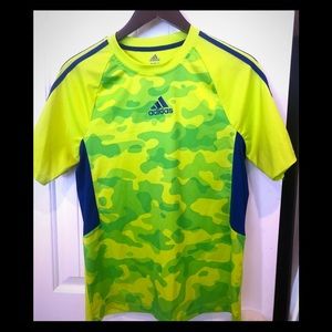 Neon Camo Adidas Climalite Tee
